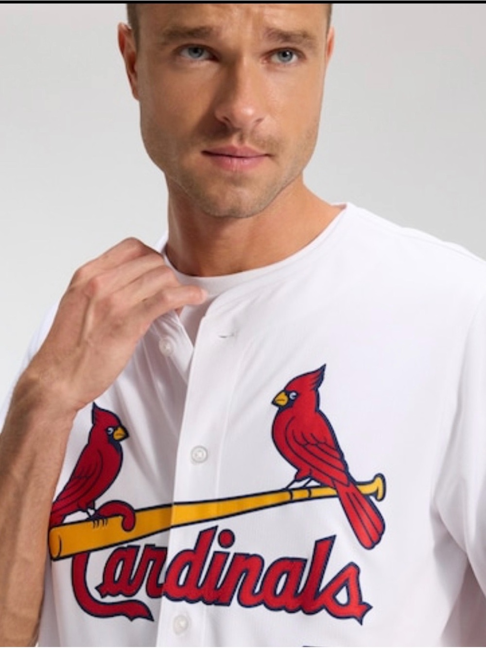 St. Louis Cardinals White Button-Up Baseball Jersey
